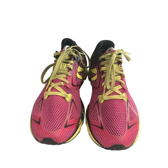 Newton Women's size 9.5 Pink Yellow Lightweight Mesh Sneakers Running Shoes - Picture 2 of 8